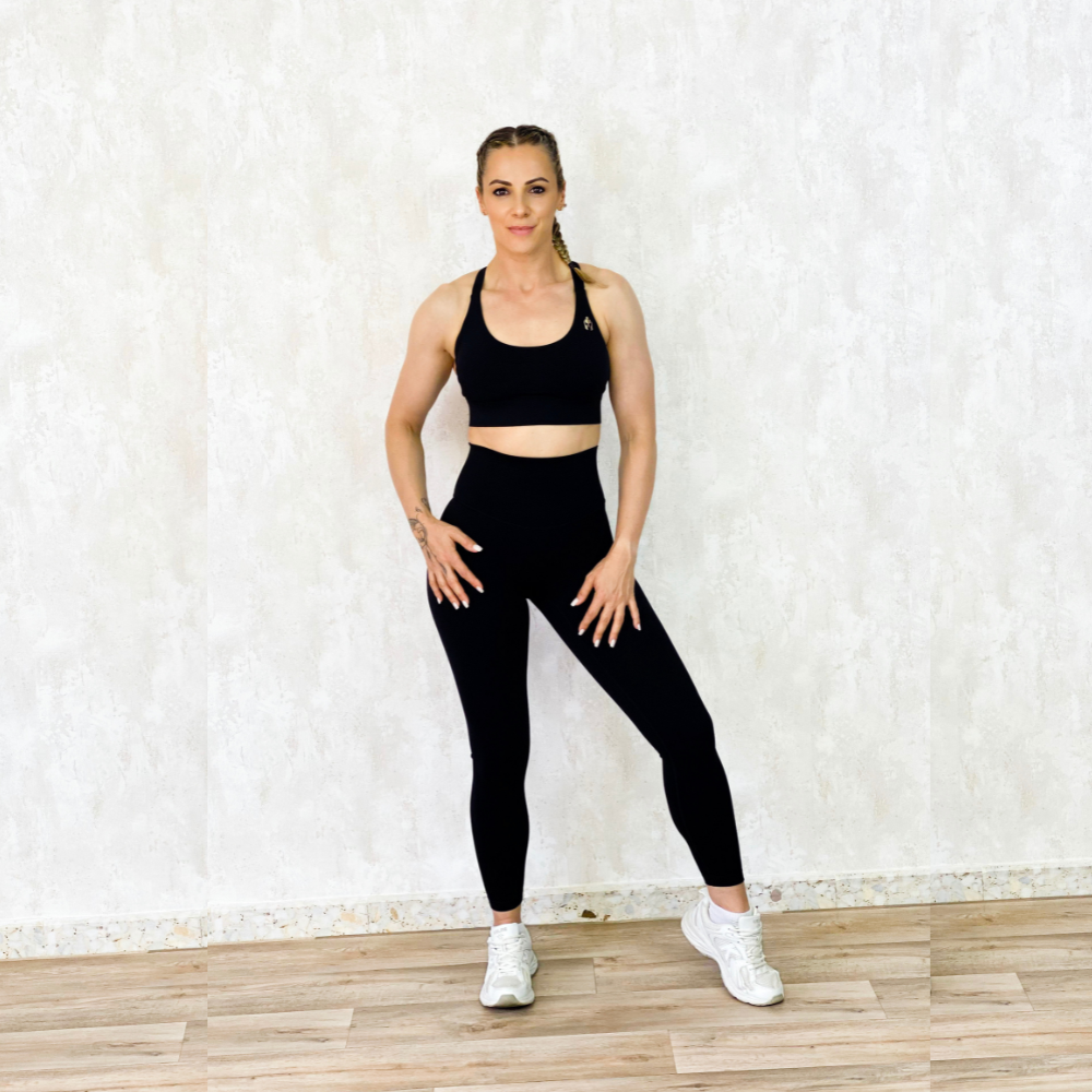 Legging compresivo negro sujeccion alta mujer deporte Legging compresivo negro sujeccion alta mujer deporte