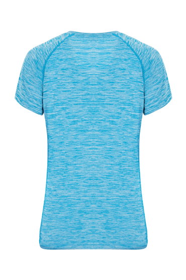 Camiseta azul jaspeada espalda