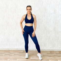 Conjunto deportivo sin costuras, top deportivo, legging sin costuras
